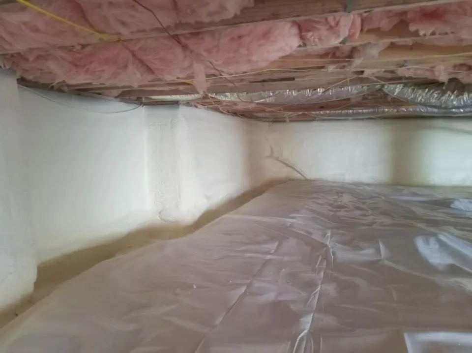 Crawl space encapsulation with closed-cell spray foam for Spray Foam Roofing Repair in Magna